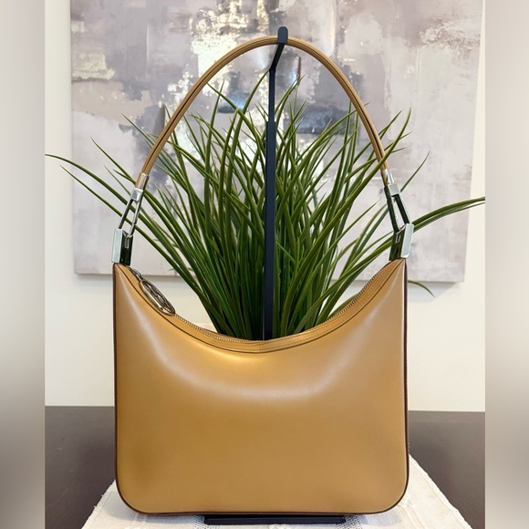 Handbags - Gucci Vintage Tan Smooth Leather Hobo Shoulder Bag